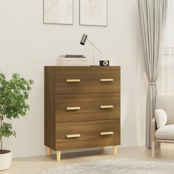 Bestseller Komoda, brązowy dąb, 70x34x90 cm, materiał drewnopochodny Lumarko! - Hurtownia wielobranżowa Lumarko